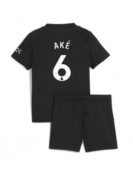 Manchester City Nathan Ake #6 Replika Borta Kläder Barn 2025-26 Kortärmad (+ byxor)